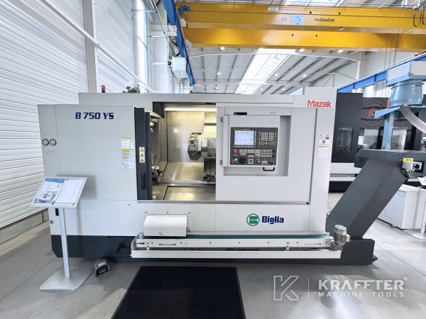 CNC Drehmaschine gebraucht für die Metallbearbeitung - BIGLIA B750-YS Achsen 90183