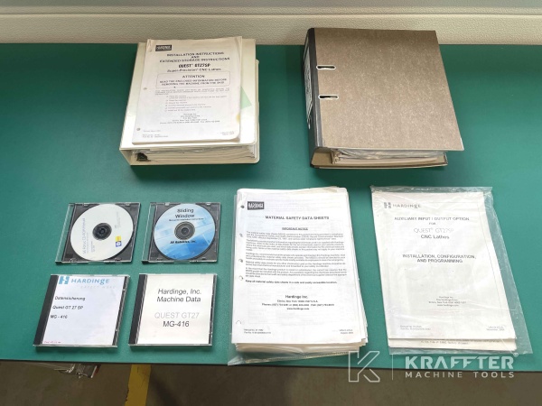 Bedienungsanleitungen für CNC Drehmaschine HARDINGE Super Precision GT 27 SP 90087