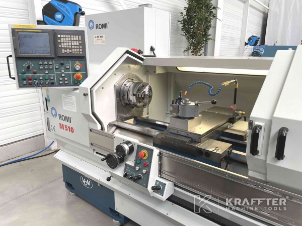 Drehmaschine mit CNC-Steuerung ROMI M 510 90065 KRAFFTER – Händler für gebrauchte Werkzeugmaschinen
